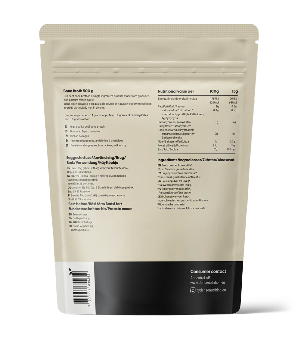 DENSE Bone Broth Pulver – 500g