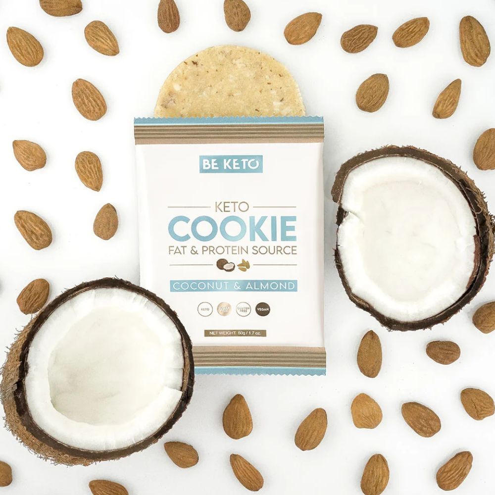 BeKeto Keto Cookie Coconut & Almond – pakke med ingredienser