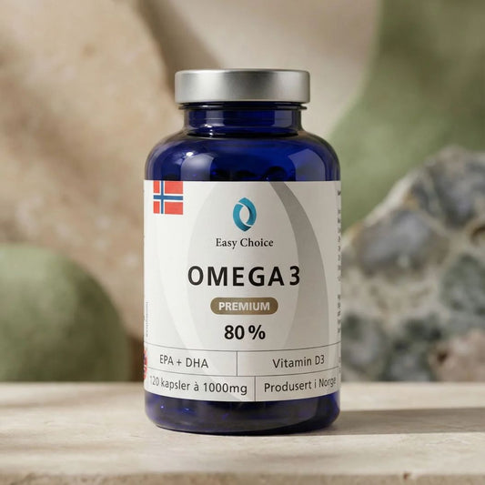 Easy Choice Omega-3 Premium 80% kapsler - produktboks
