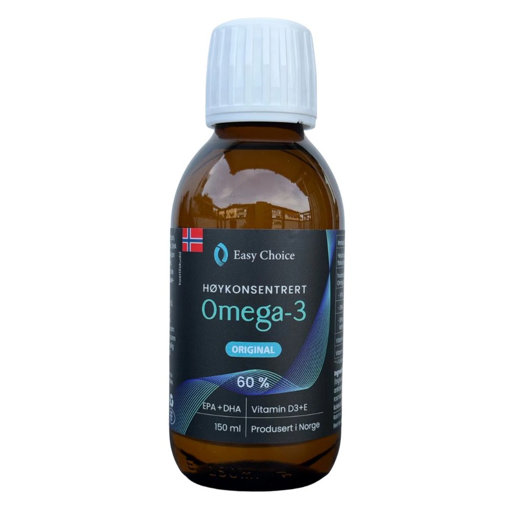 EasyChoice Omega-3 Original flytende 150 ml med vitamin D3 og vitamin E