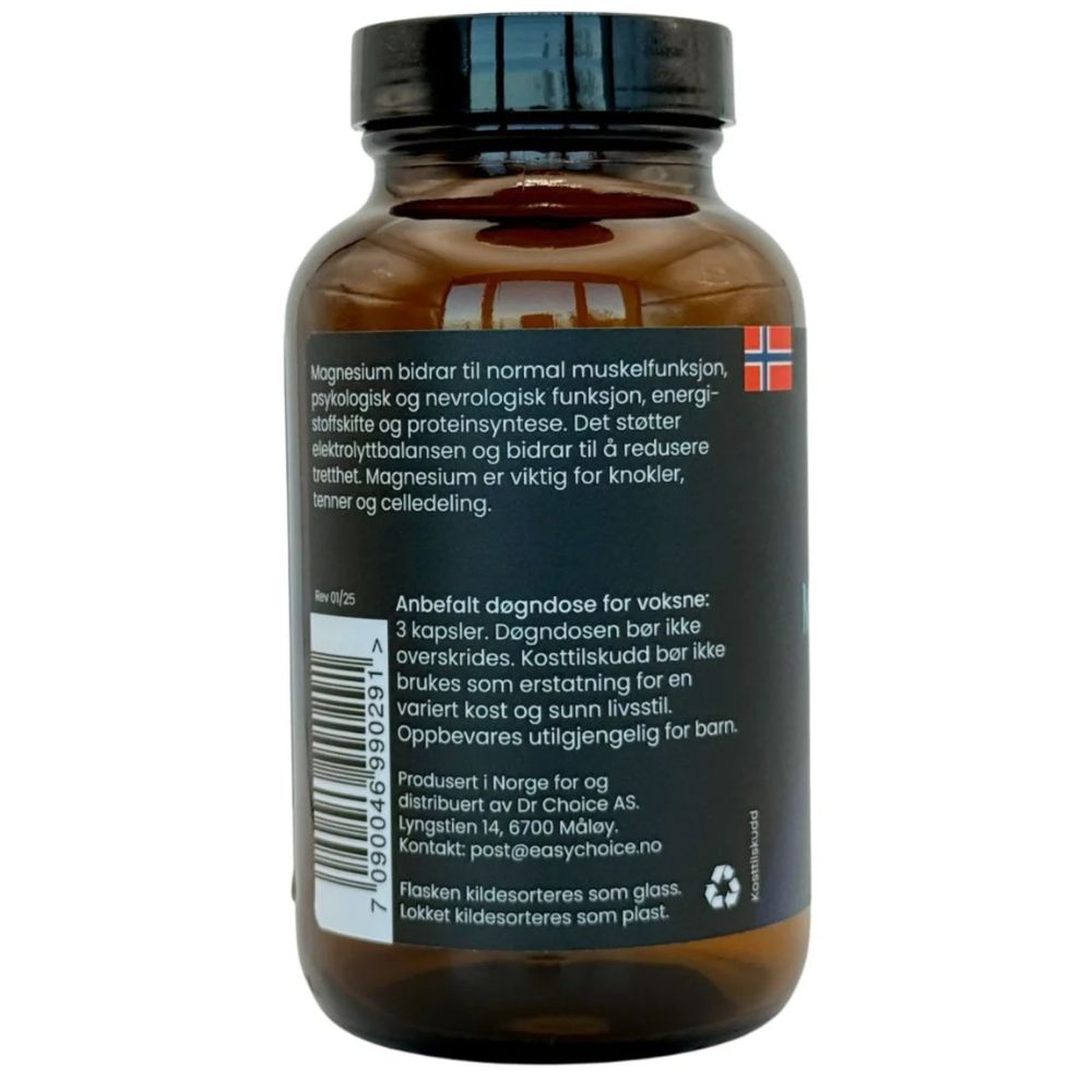 EasyChoice Premium Magnesium fordeler – bidrar til normal muskelfunksjon, energiomsetning og redusert tretthet