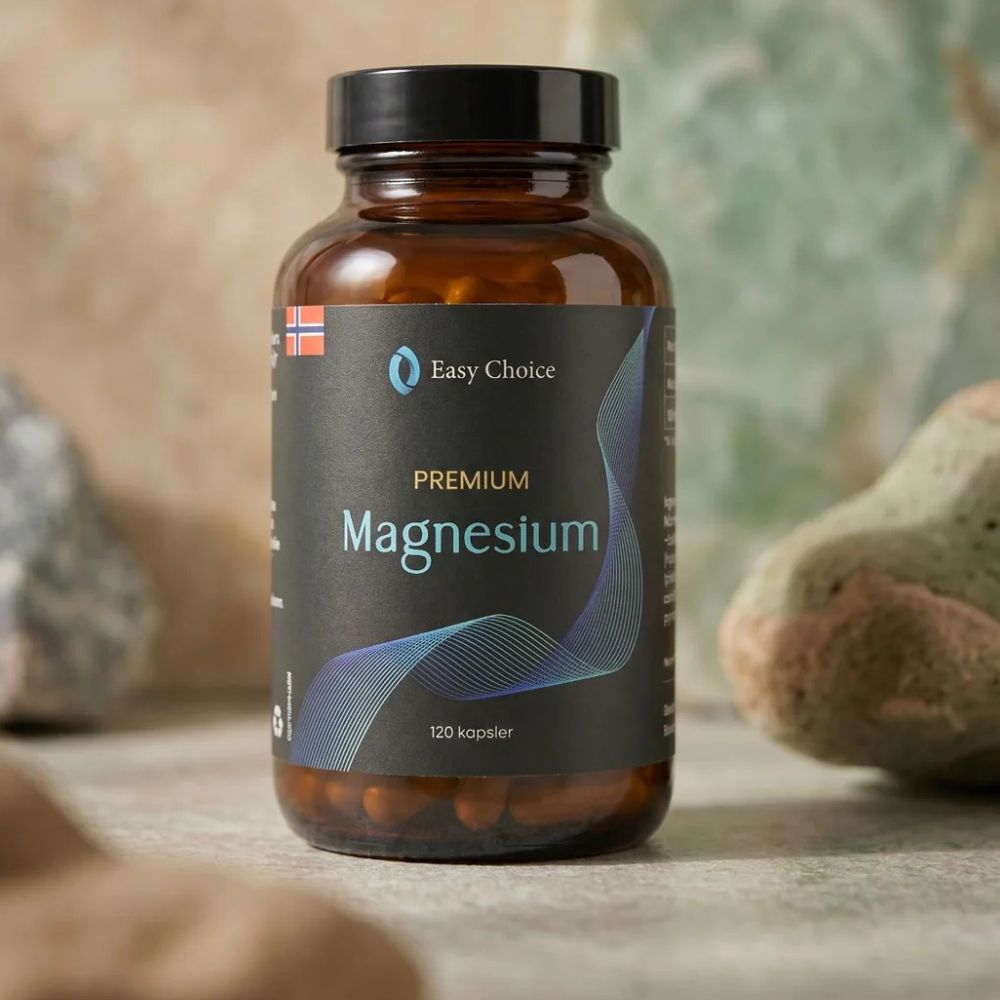 EasyChoice Premium Magnesium – kosttilskudd med 5 lettopptakelige magnesiumformer, 120 kapsler