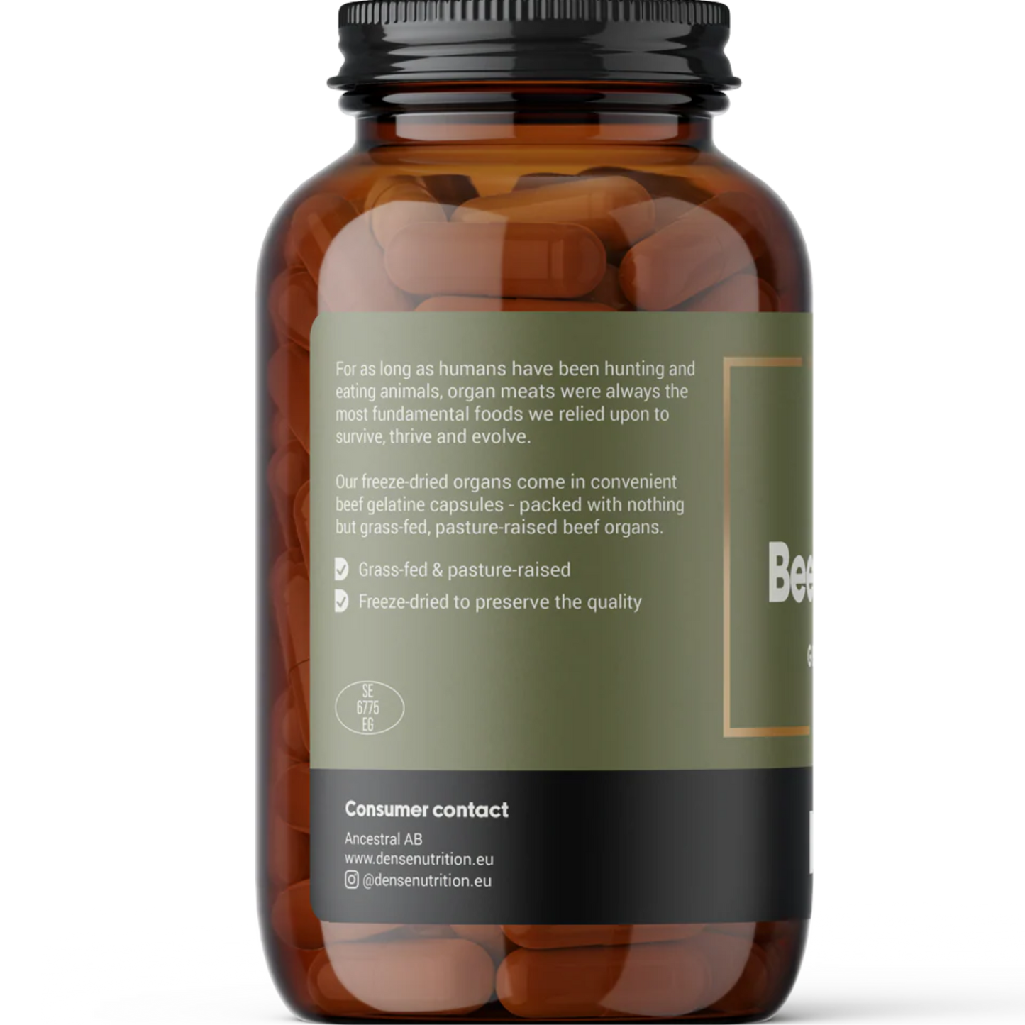 DENSE Beef Organs - 180 kapsler